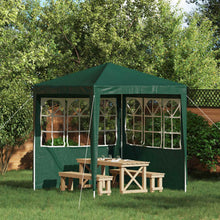 Party Tent Zijwand 2 pcs 200 x 195 cm Groen PE en staal