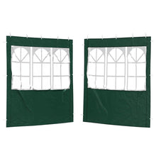 Party Tent Zijwand 2 pcs 200 x 195 cm Groen PE en staal