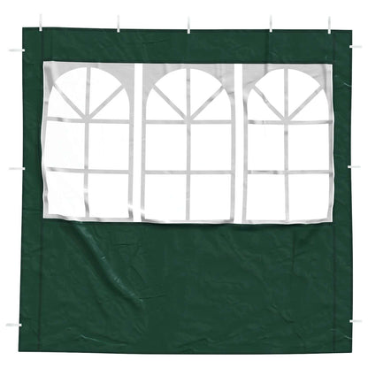 Party Tent Zijwand 2 pcs 200 x 195 cm Groen PE en staal