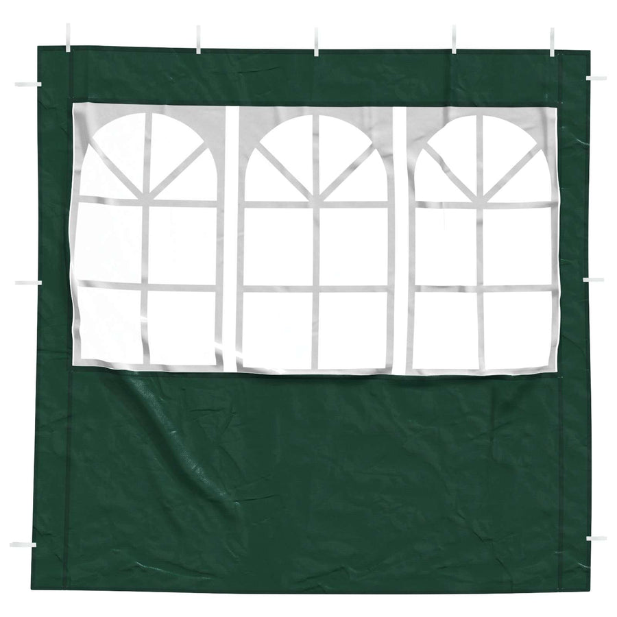 Party Tent Zijwand 2 pcs 200 x 195 cm Groen PE en staal