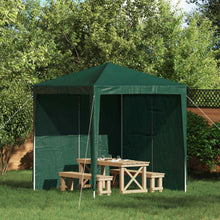 Party Tent Zijwand 2 pcs Groen 200 x 195 cm PE en staal
