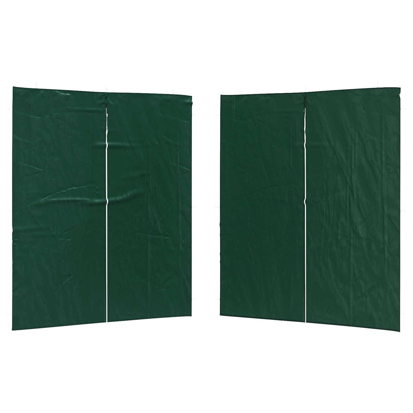Party Tent Zijwand 2 pcs Groen 200 x 195 cm PE en staal