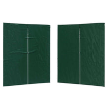 Party Tent Zijwand 2 pcs Groen 200 x 195 cm PE en staal