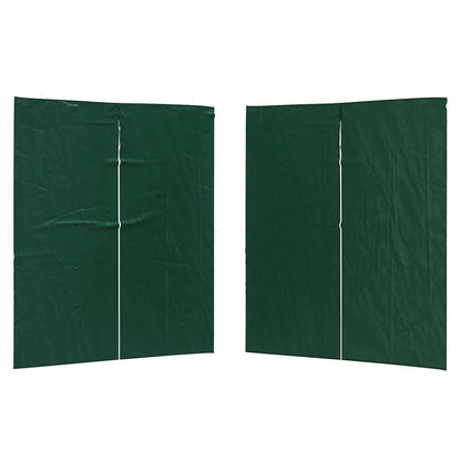 Party Tent Zijwand 2 pcs Groen 200 x 195 cm PE en staal