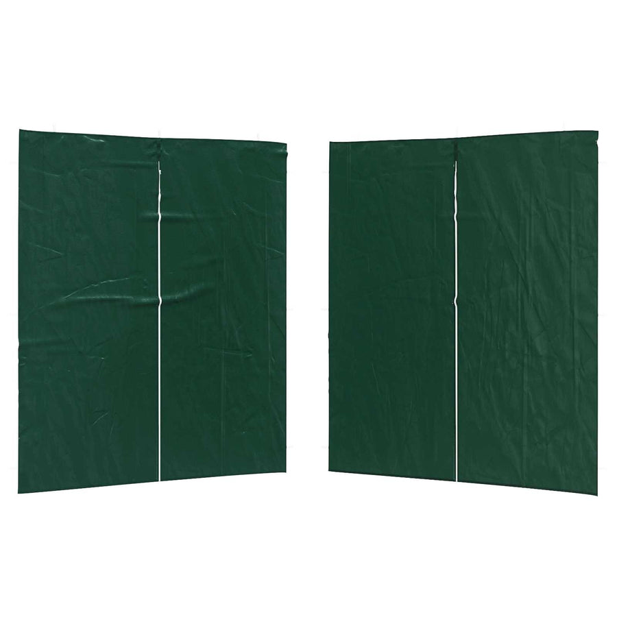 Party Tent Zijwand 2 pcs Groen 200 x 195 cm PE en staal