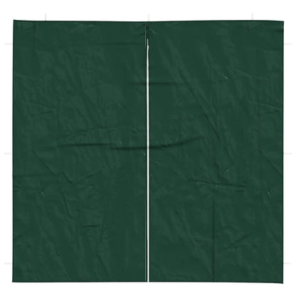 Party Tent Zijwand 2 pcs Groen 200 x 195 cm PE en staal