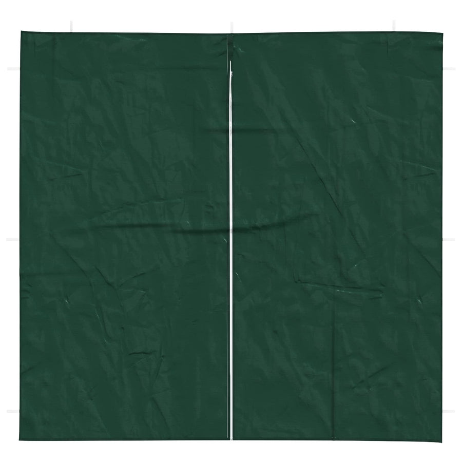 Party Tent Zijwand 2 pcs Groen 200 x 195 cm PE en staal