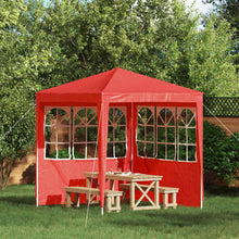 Party Tent Zijwand 2 pcs 200 x 195 cm Rood PE en staal