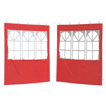 Party Tent Zijwand 2 pcs 200 x 195 cm Rood PE en staal