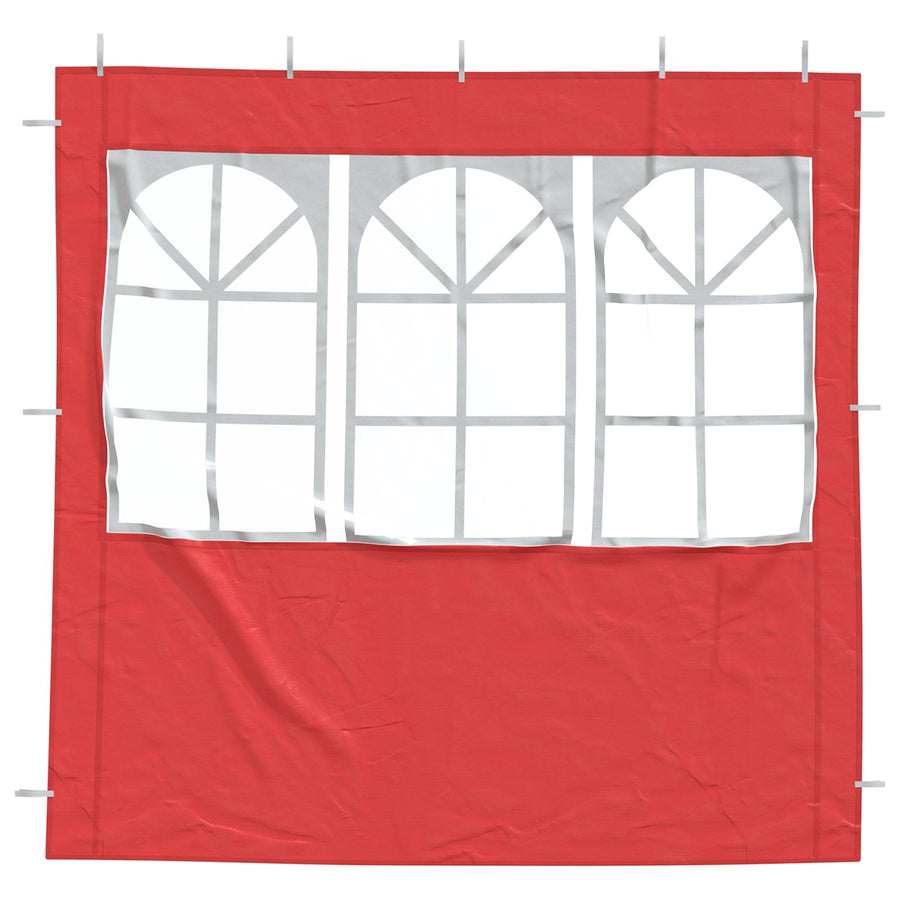 Party Tent Zijwand 2 pcs 200 x 195 cm Rood PE en staal