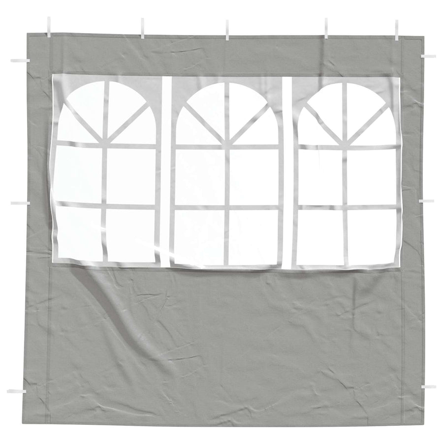 Party Tent Zijwand 2 pcs 200 x 195 cm Lichtgrijs PE en staal