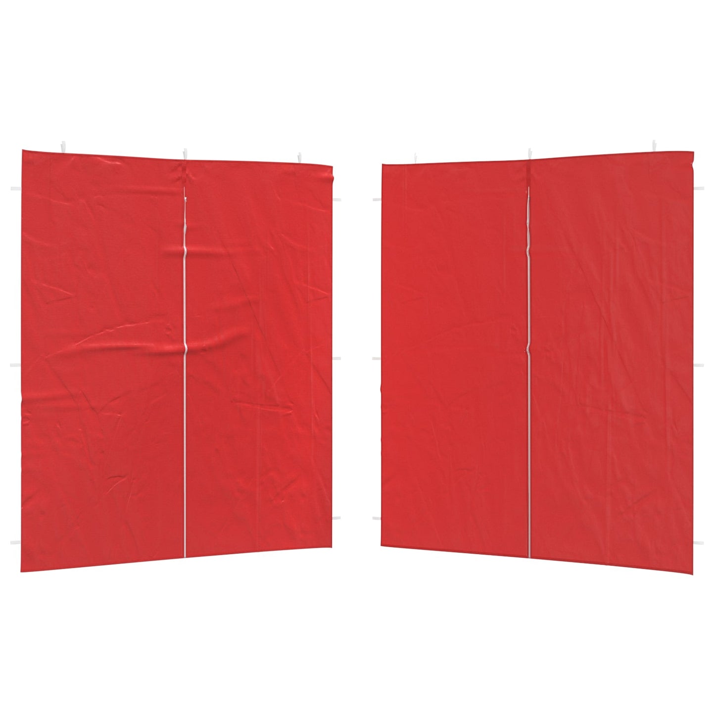 Party Tent Zijwand 2 pcs Rood 200 x 195 cm PE en staal