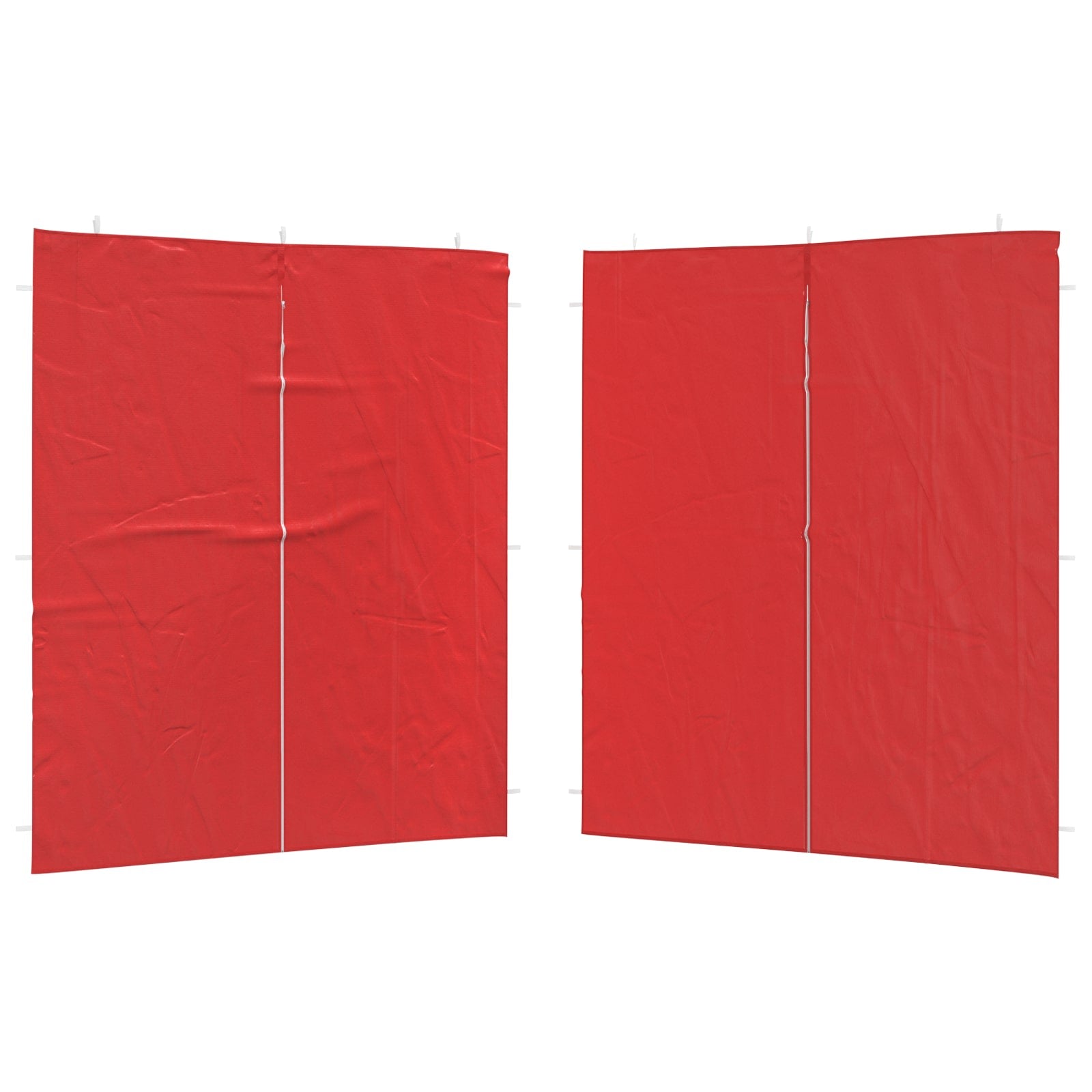 Party Tent Zijwand 2 pcs Rood 200 x 195 cm PE en staal