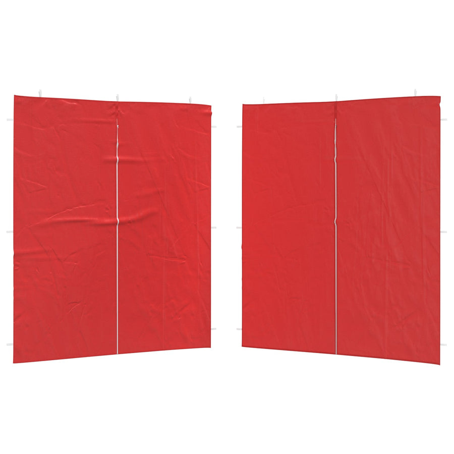 Party Tent Zijwand 2 pcs Rood 200 x 195 cm PE en staal