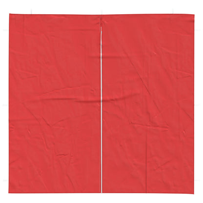 Party Tent Zijwand 2 pcs Rood 200 x 195 cm PE en staal