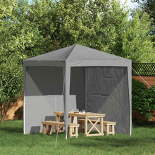 Party Tent Zijwand 2 pcs Lichtgrijs 200 x 195 cm PE en staal