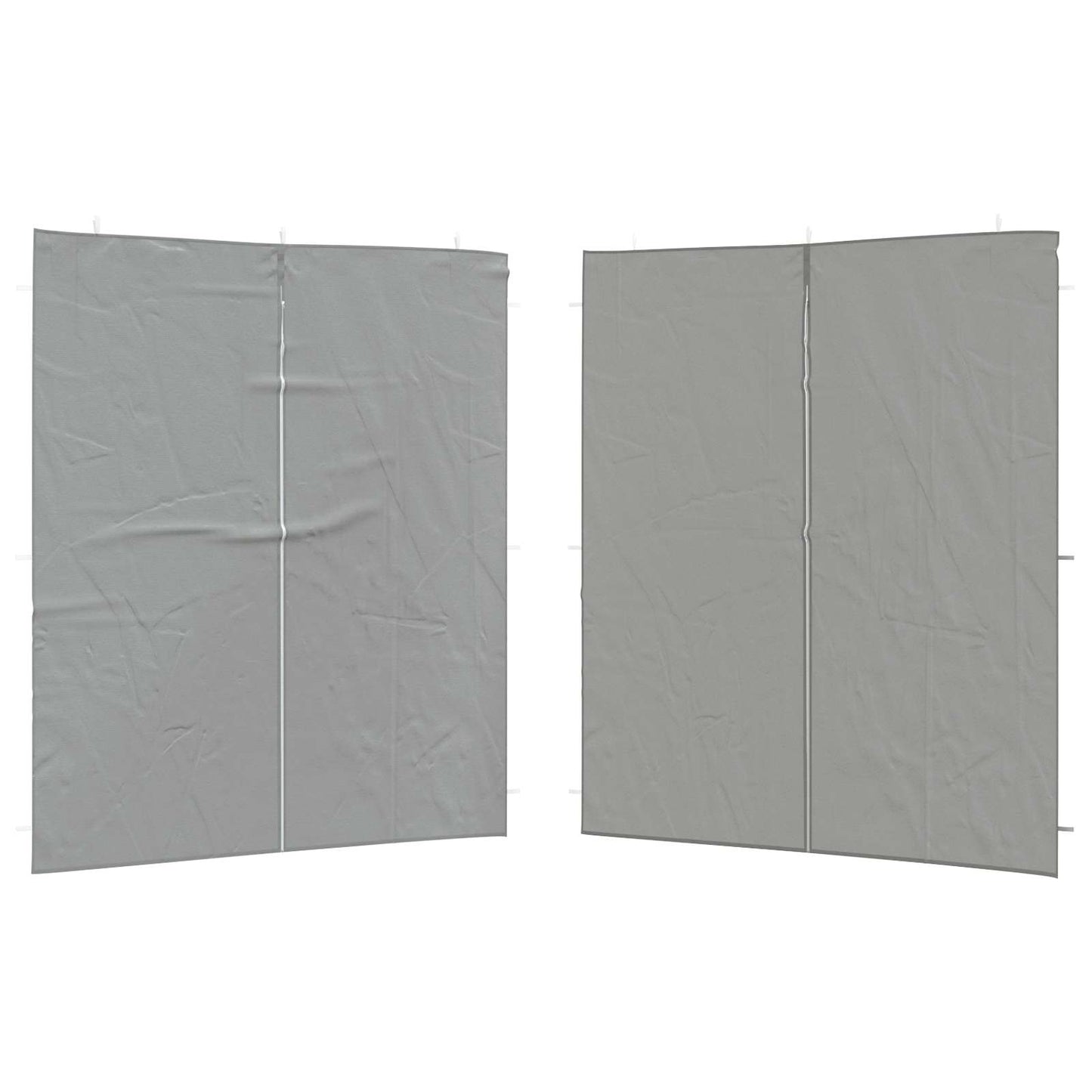 Party Tent Zijwand 2 pcs Lichtgrijs 200 x 195 cm PE en staal