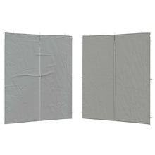 Party Tent Zijwand 2 pcs Lichtgrijs 200 x 195 cm PE en staal