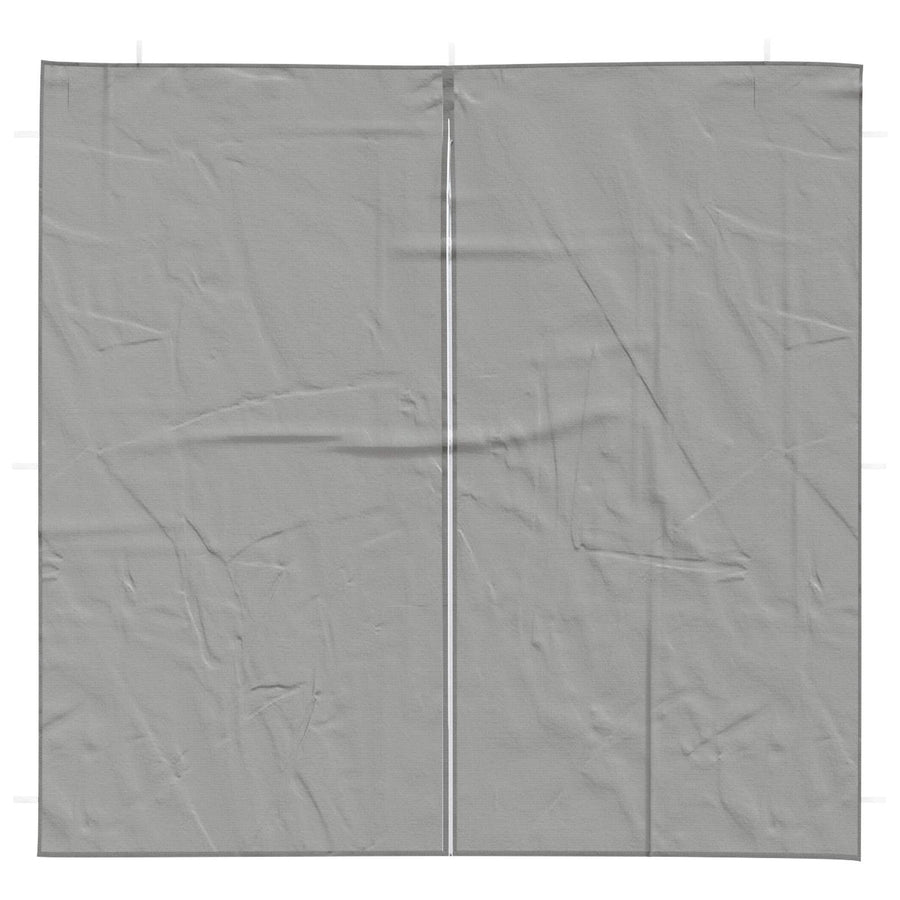 Party Tent Zijwand 2 pcs Lichtgrijs 200 x 195 cm PE en staal