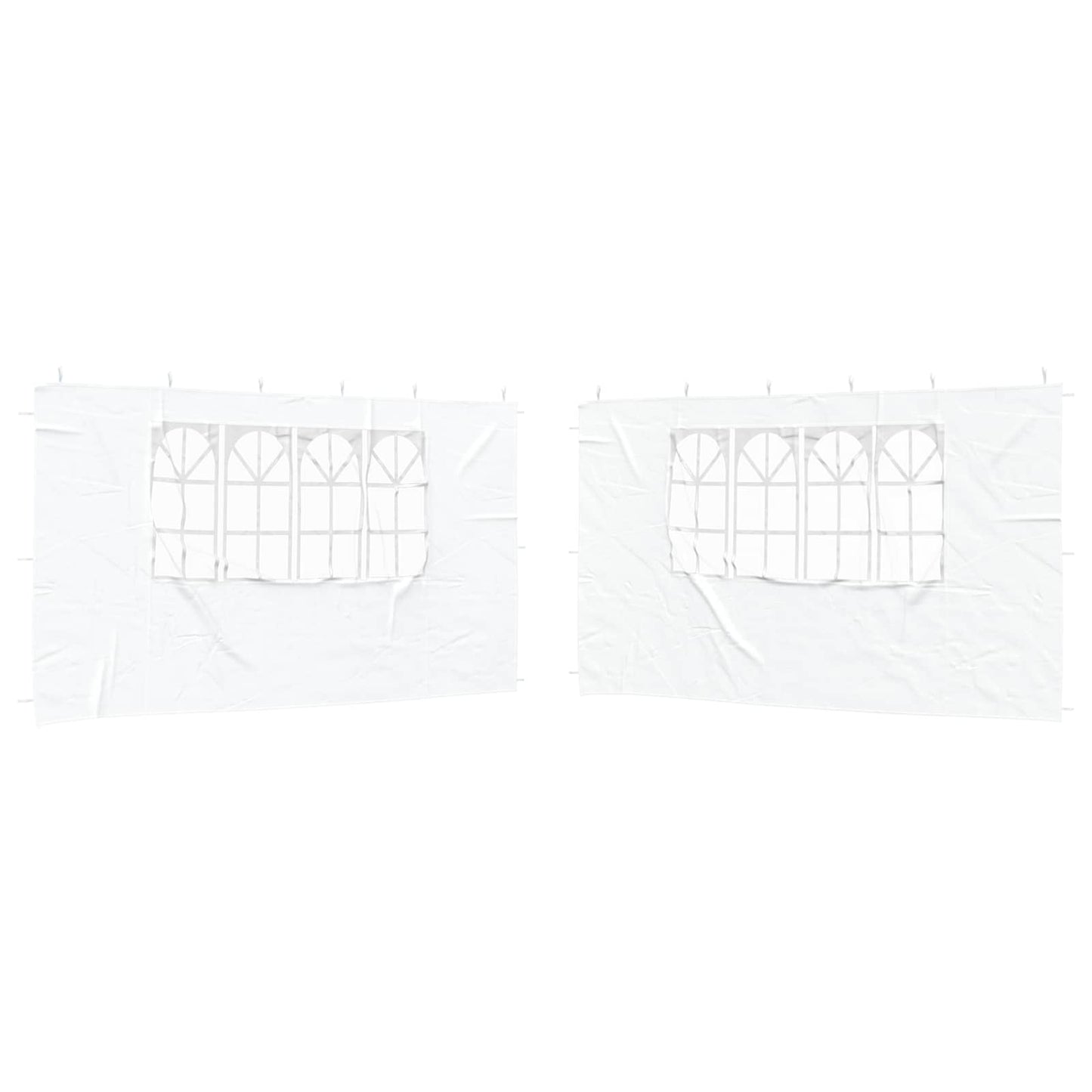 Party Tent Zijwand 2 pcs 400 x 195 cm Wit PE en staal