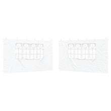 Party Tent Zijwand 2 pcs 400 x 195 cm Wit PE en staal