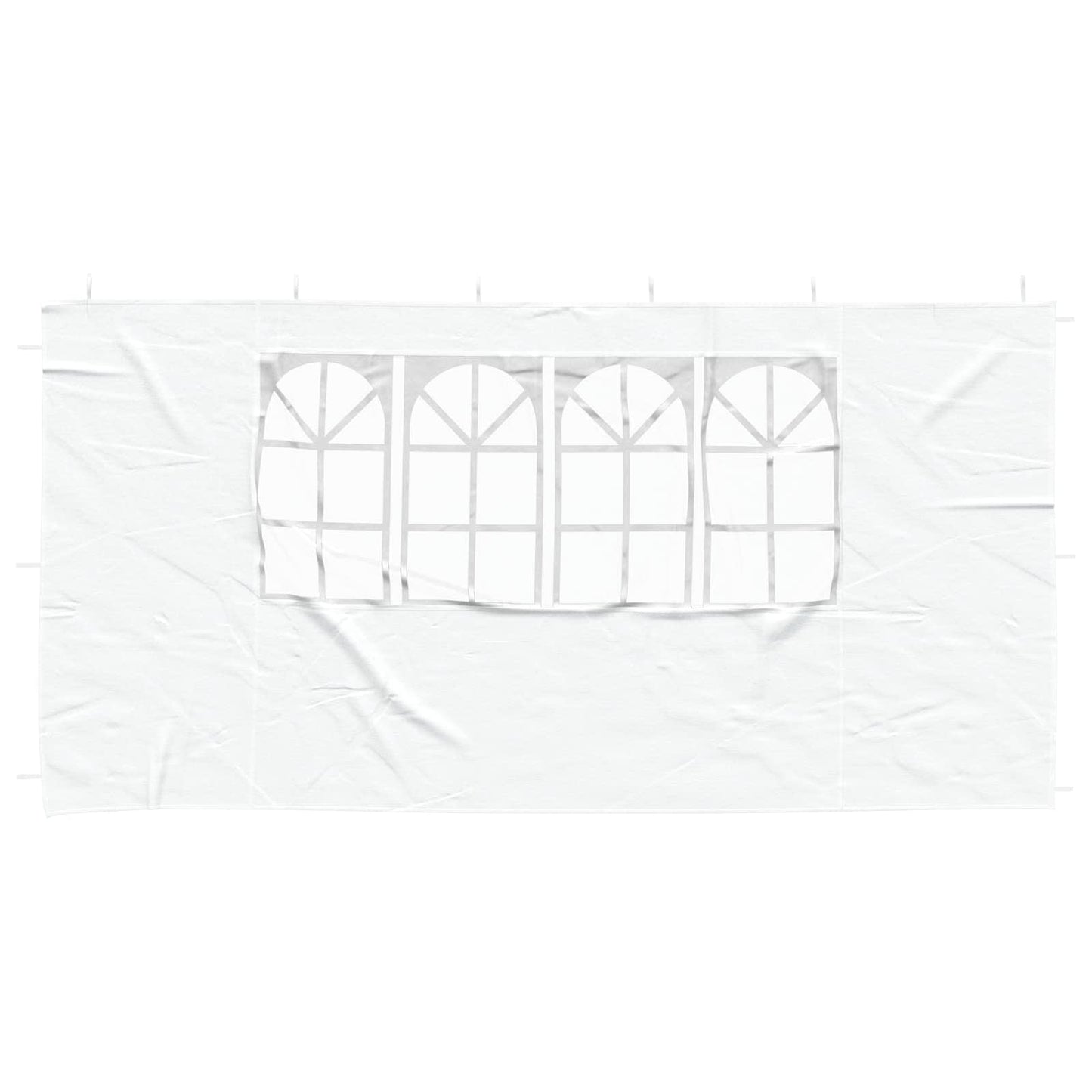 Party Tent Zijwand 2 pcs 400 x 195 cm Wit PE en staal
