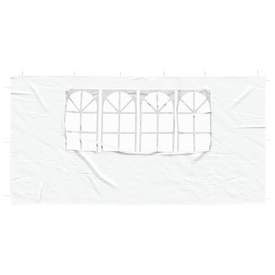 Party Tent Zijwand 2 pcs 400 x 195 cm Wit PE en staal