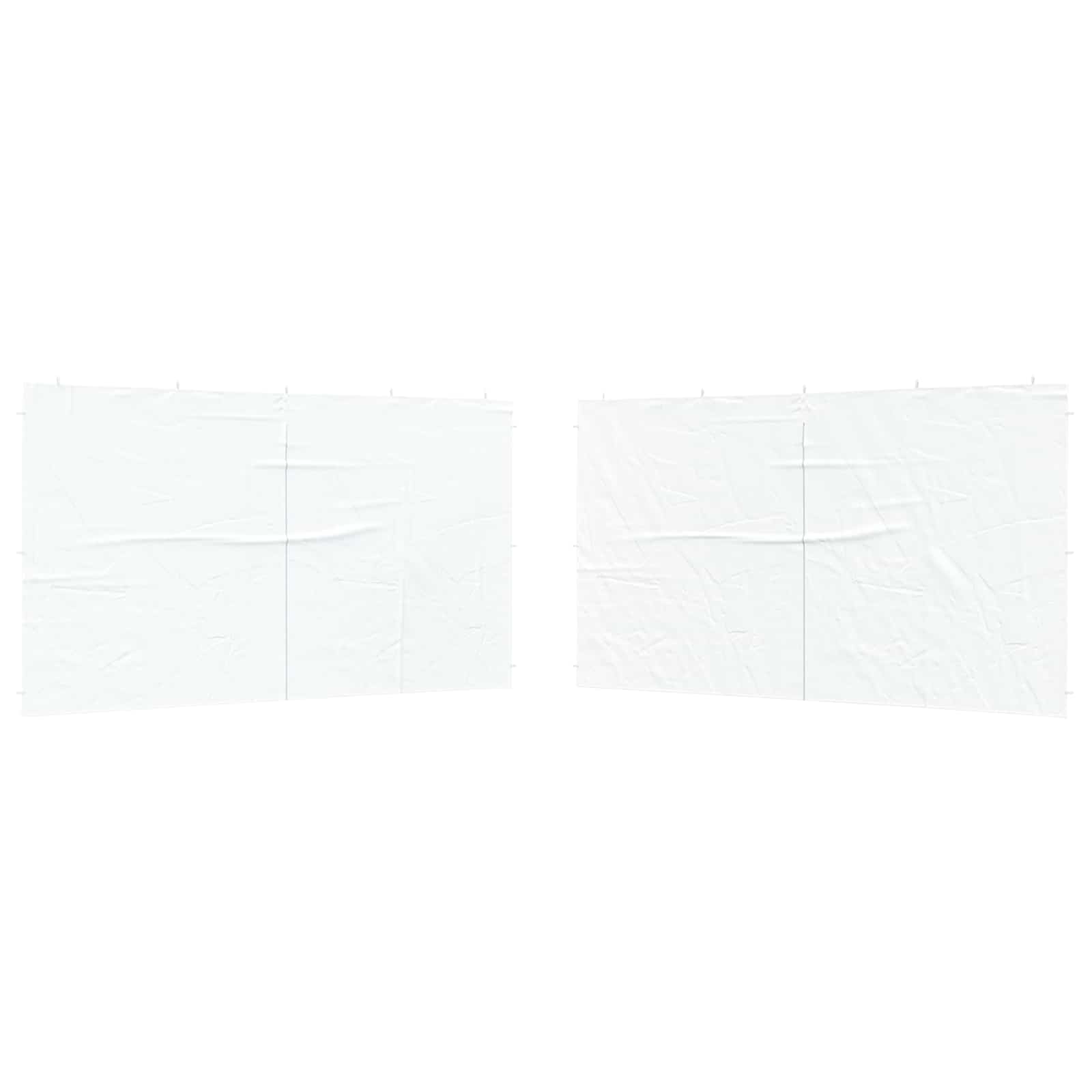 Party Tent Zijwand 2 pcs Wit 400 x 195 cm PE en staal