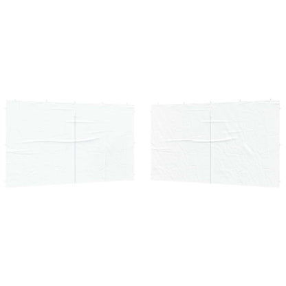 Party Tent Zijwand 2 pcs Wit 400 x 195 cm PE en staal