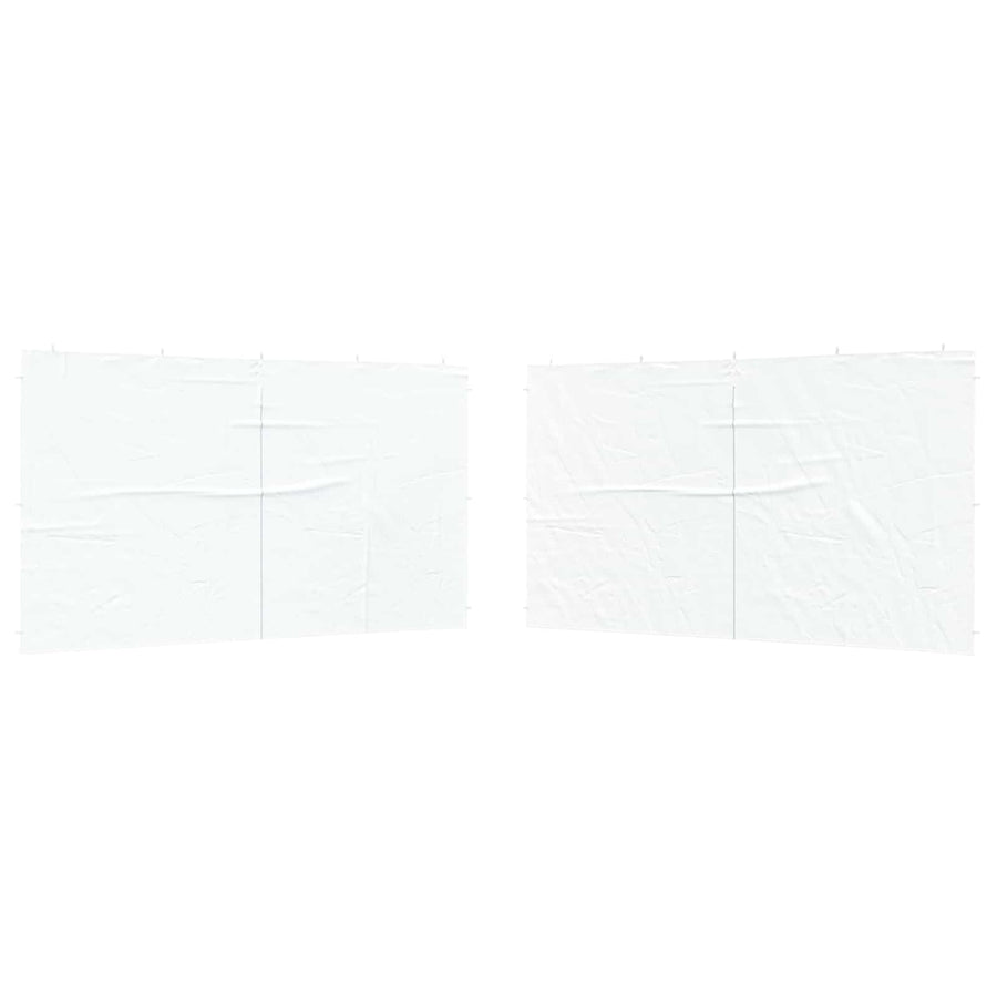 Party Tent Zijwand 2 pcs Wit 400 x 195 cm PE en staal