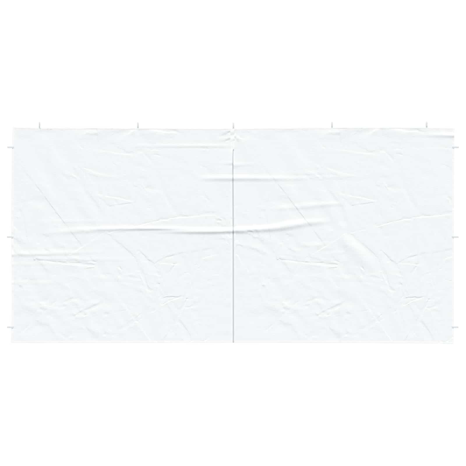 Party Tent Zijwand 2 pcs Wit 400 x 195 cm PE en staal