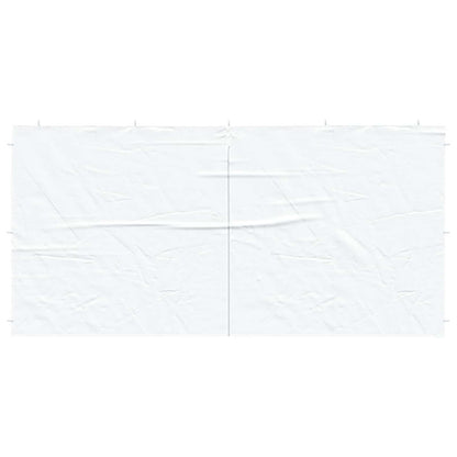 Party Tent Zijwand 2 pcs Wit 400 x 195 cm PE en staal