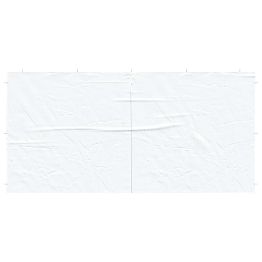 Party Tent Zijwand 2 pcs Wit 400 x 195 cm PE en staal
