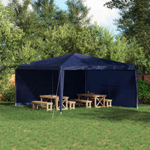 Party Tent Zijwand 2 pcs Blauw 400 x 195 cm PE en staal