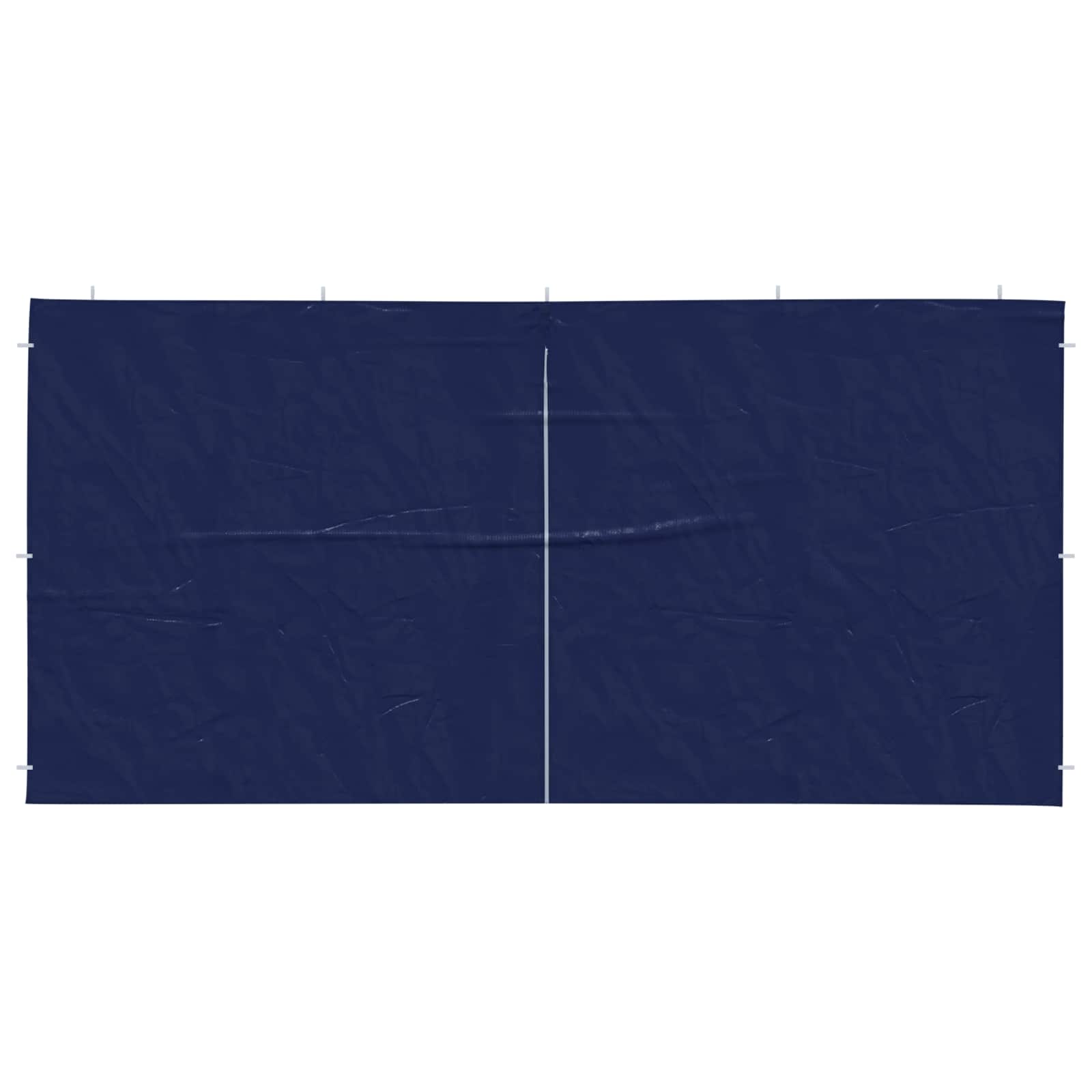Party Tent Zijwand 2 pcs Blauw 400 x 195 cm PE en staal