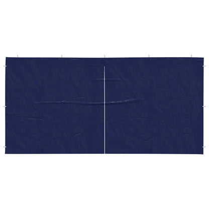 Party Tent Zijwand 2 pcs Blauw 400 x 195 cm PE en staal