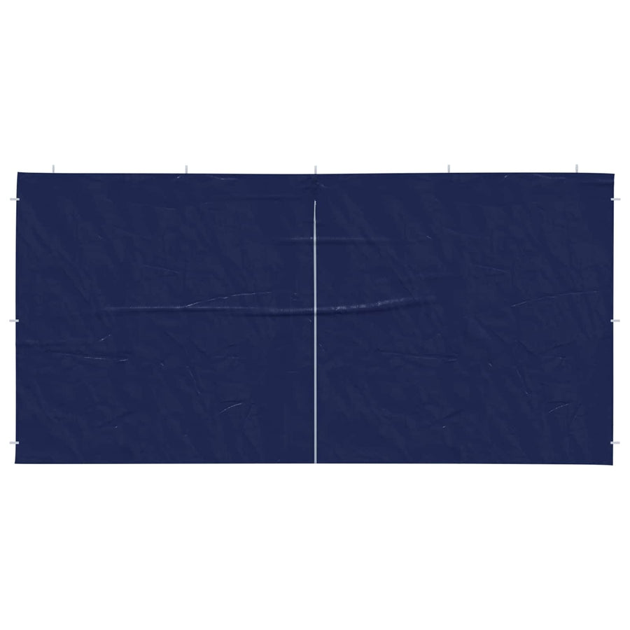 Party Tent Zijwand 2 pcs Blauw 400 x 195 cm PE en staal