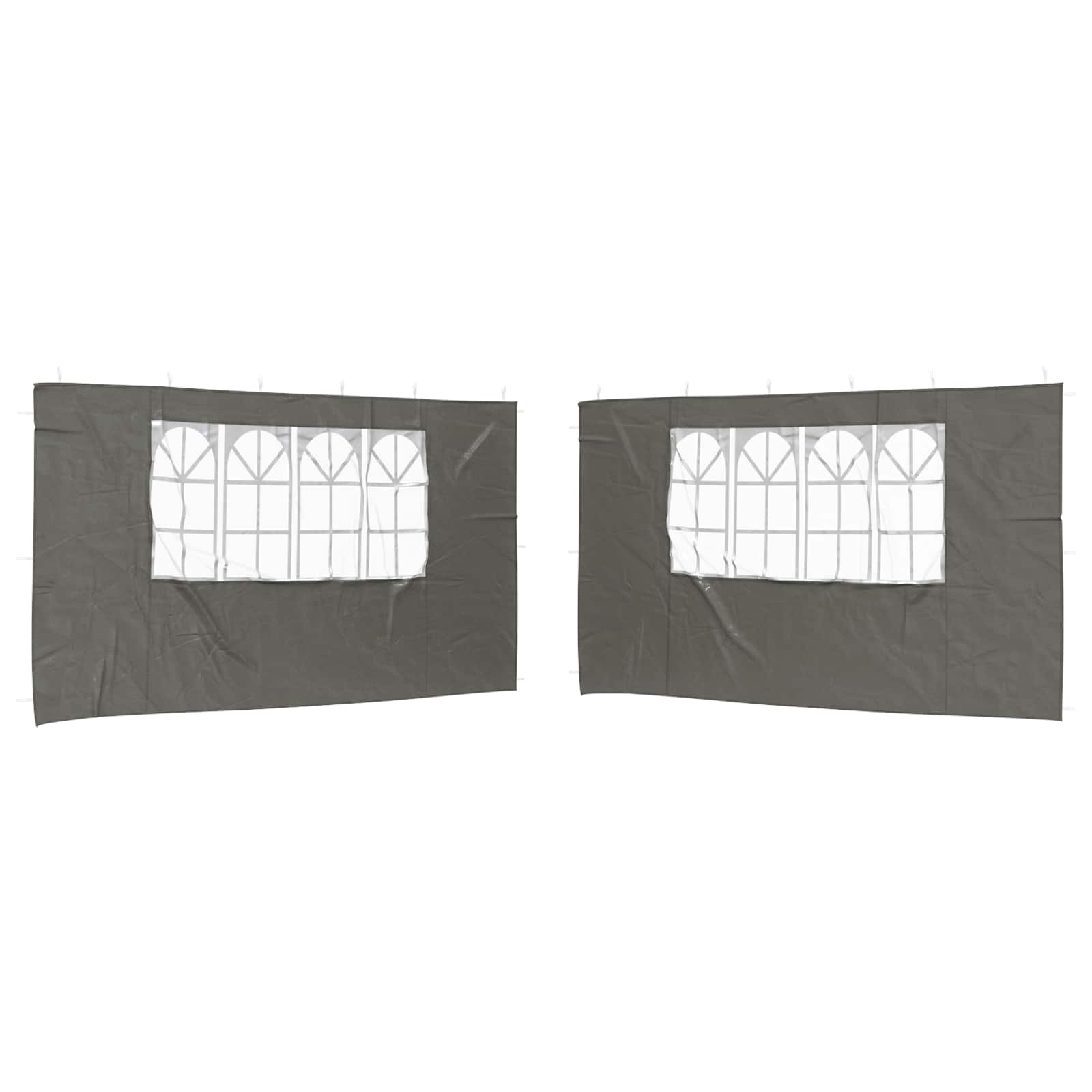 Party Tent Zijwand 2 pcs 400 x 195 cm Antracietkleurig