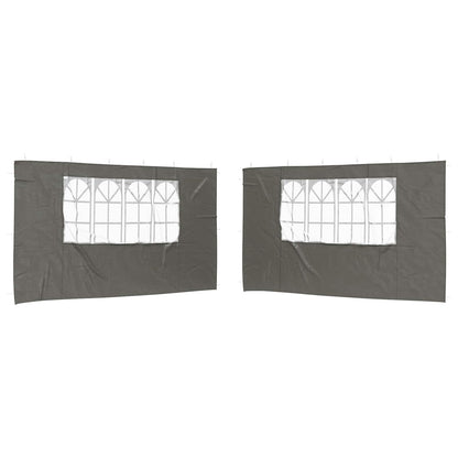 Party Tent Zijwand 2 pcs 400 x 195 cm Antracietkleurig