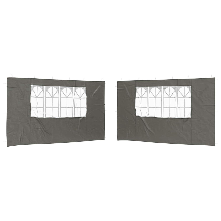 Party Tent Zijwand 2 pcs 400 x 195 cm Antracietkleurig