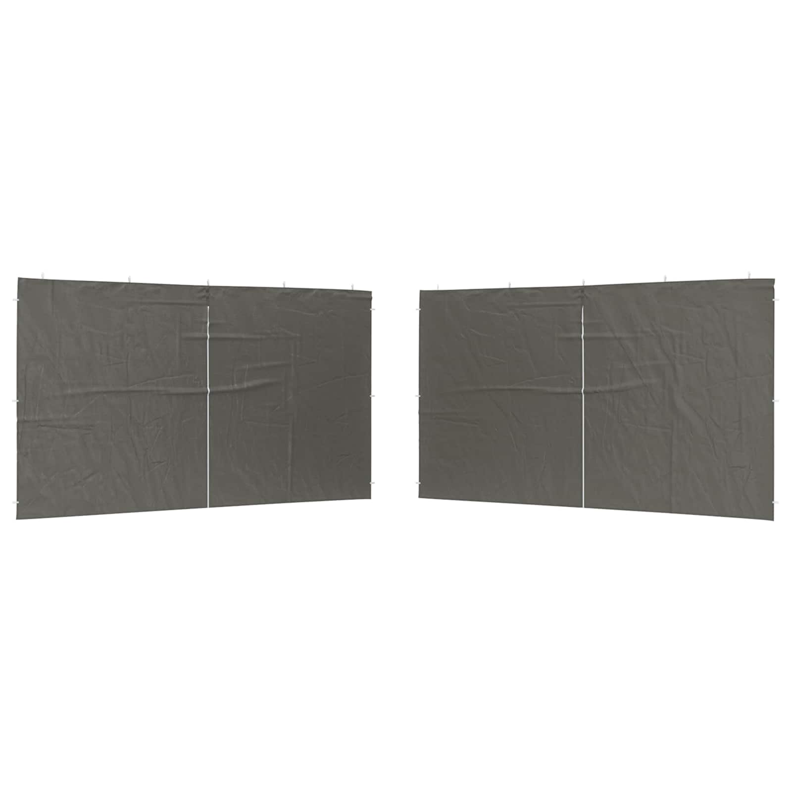 Party Tent Zijwand 2 pcs Antracietkleurig 400 x 195 cm