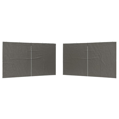Party Tent Zijwand 2 pcs Antracietkleurig 400 x 195 cm