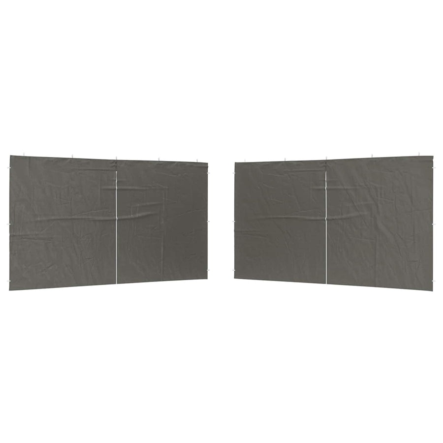 Party Tent Zijwand 2 pcs Antracietkleurig 400 x 195 cm