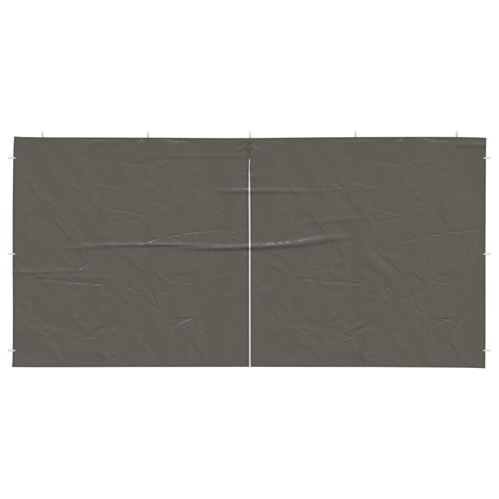 Party Tent Zijwand 2 pcs Antracietkleurig 400 x 195 cm