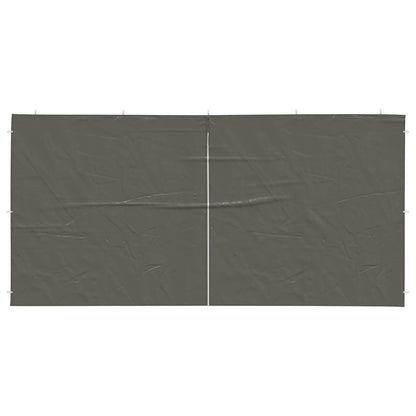 Party Tent Zijwand 2 pcs Antracietkleurig 400 x 195 cm