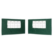 Party Tent Zijwand 2 pcs 400 x 195 cm Groen PE en staal