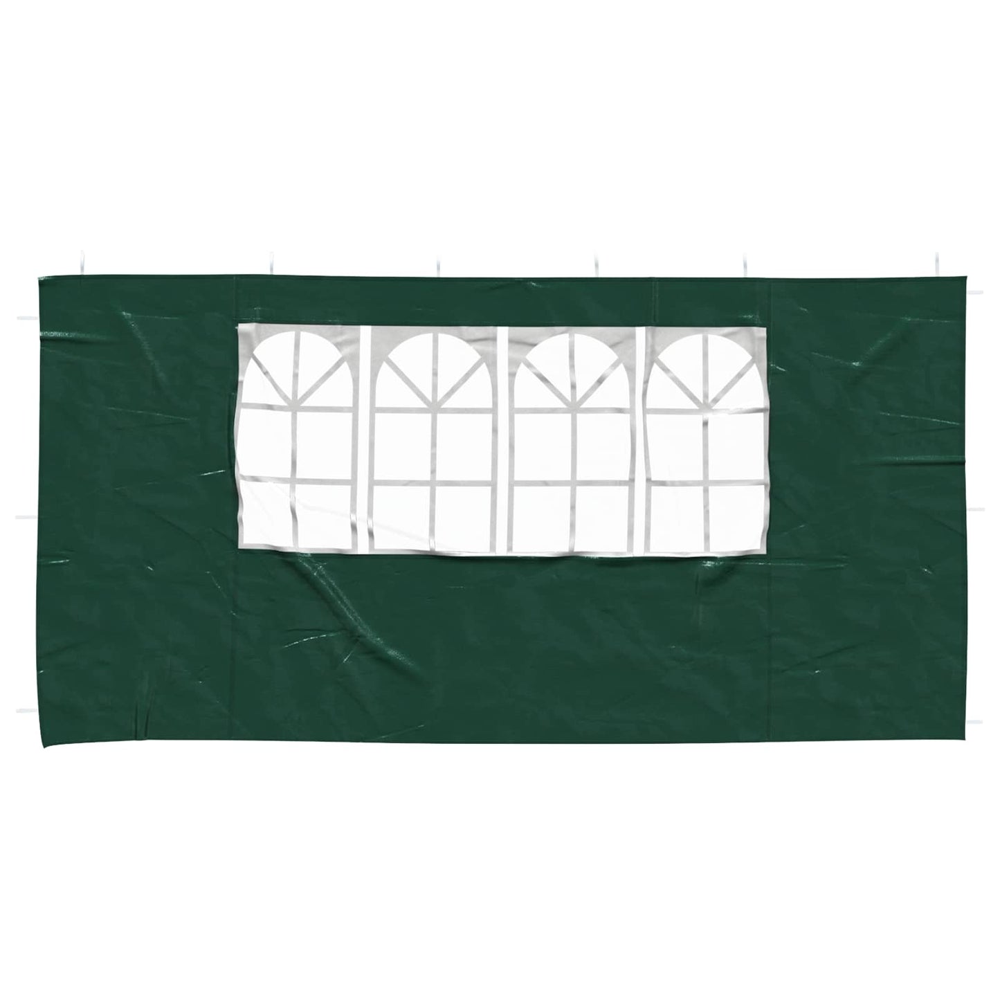 Party Tent Zijwand 2 pcs 400 x 195 cm Groen PE en staal