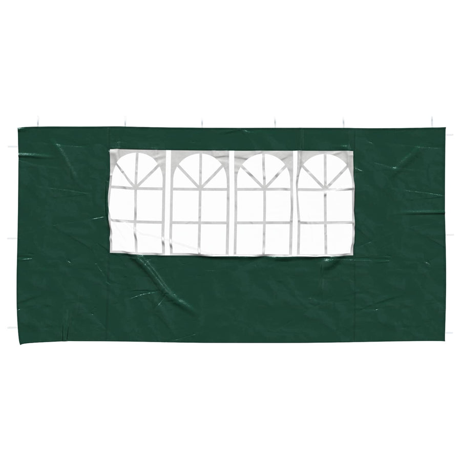 Party Tent Zijwand 2 pcs 400 x 195 cm Groen PE en staal