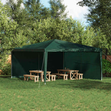 Party Tent Zijwand 2 pcs Groen 400 x 195 cm PE en staal