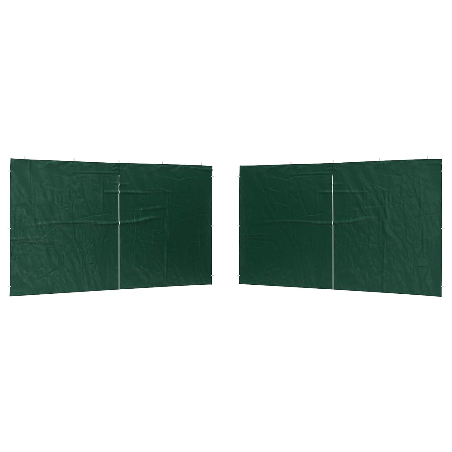 Party Tent Zijwand 2 pcs Groen 400 x 195 cm PE en staal